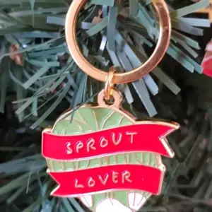 Christmas 'Sprout Lover' Festive Metal Keyring - CGB Giftware