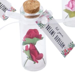 'Let Your Dreams Blossom' Sentiment Flower in a Bottle Charm Keepsake - The Flower Market