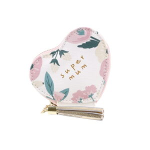 'Super Mum' Floral Heart Shaped Coin Purse - CGB Giftware