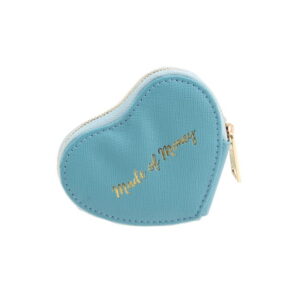 'Made of Money' Teal Heart Shaped Coin Purse - Willow and Rose