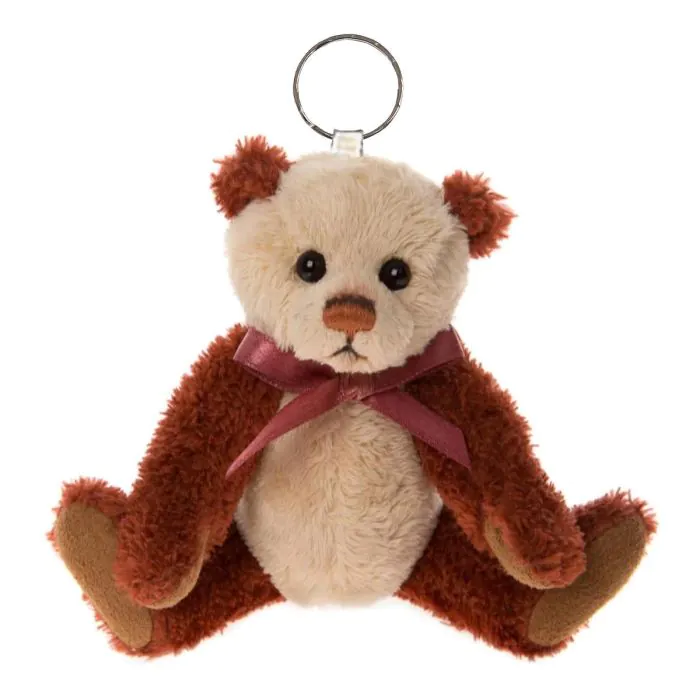 Charlie Bears Chiffon Jointed Teddy Bear Keyring / Bag Charm - 13cm