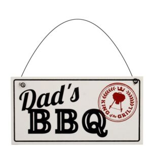Dad's BBQ Wooden Hanging Plaque