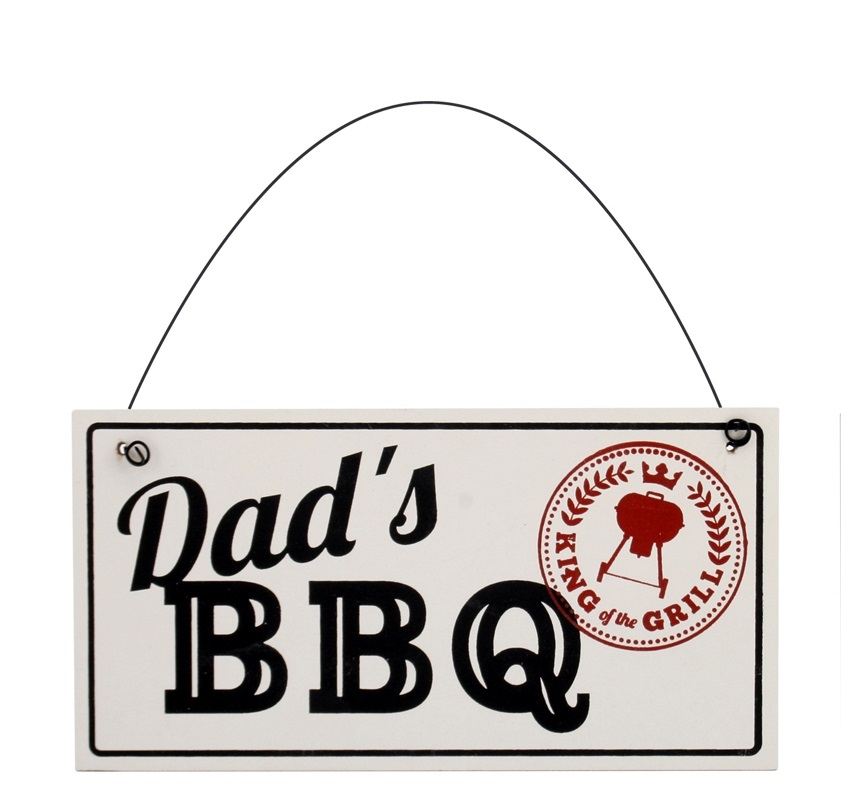 Dad's BBQ Wooden Hanging Plaque