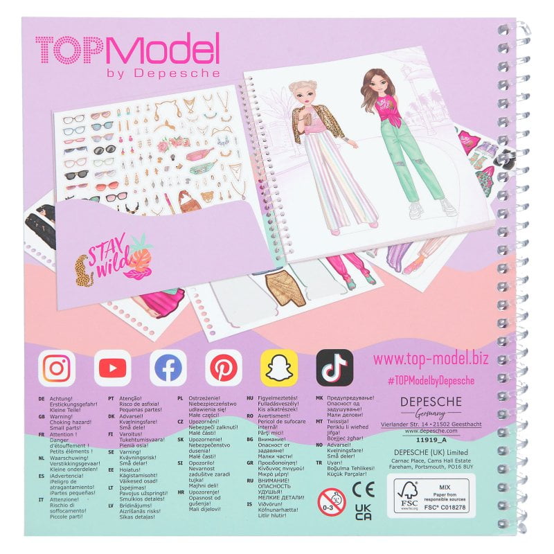 TOP Model Dress Me Up Sticker Colouring Book 11919_A - Depesche - Image 4