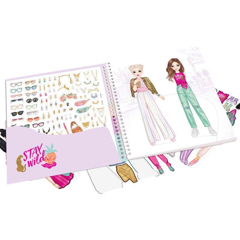 TOP Model Dress Me Up Sticker Colouring Book 11919_A - Depesche - Image 3