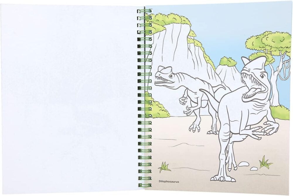 Dino World Colouring Sticker Book with Colouring Pencils Set 11385 - Depesche - Image 7