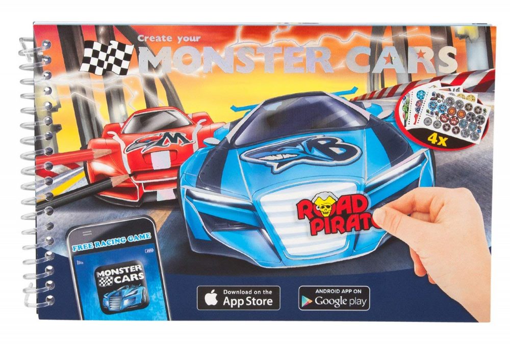 Monster Cars Create Your Own Pocket Colouring Book - Depesche