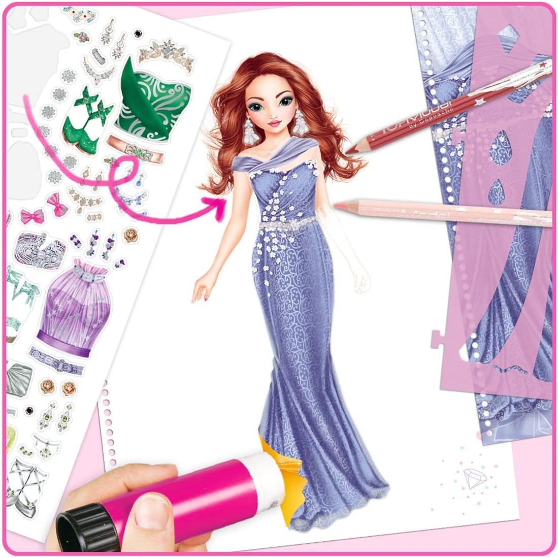 TOP Model Create Your Own TOPModel Glamour Special Colouring Book 11711_A - Depesche - Image 2