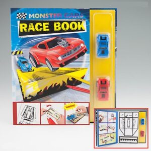 Monster Cars Race Book with 2 Race Cars - Depesche