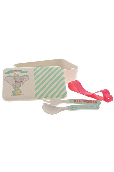 Enchanting Disney Dumbo Organic Bamboo Snack Box with Cutlery Set - Image 2