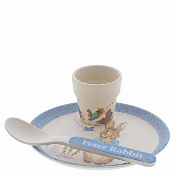 Peter Rabbit Bamboo Egg Cup Dinner Set - Beatrix Potter - Image 2