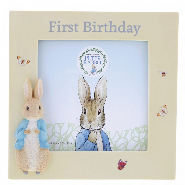 Peter Rabbit First Birthday Photo Frame - Beatrix Potter