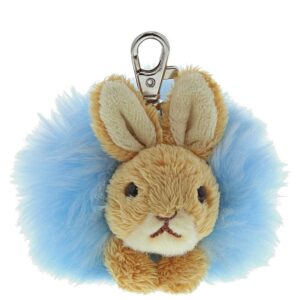 Peter Rabbit Blue Pom Pom Keyring - Beatrix Potter