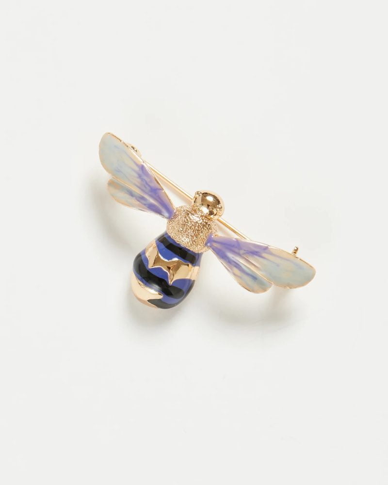Fable England Enamel Bee Brooch