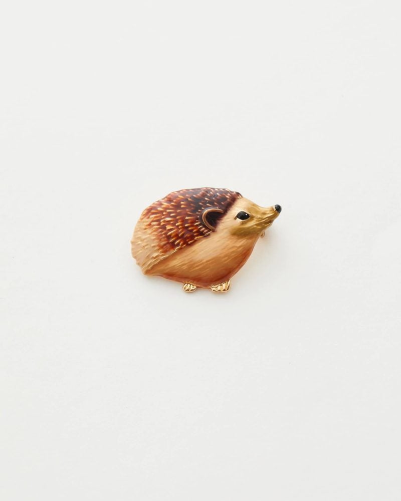 Fable England Enamel Hedgehog Brooch