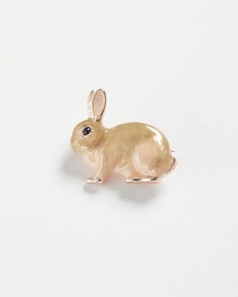 Fable England Enamel Rabbit Brooch