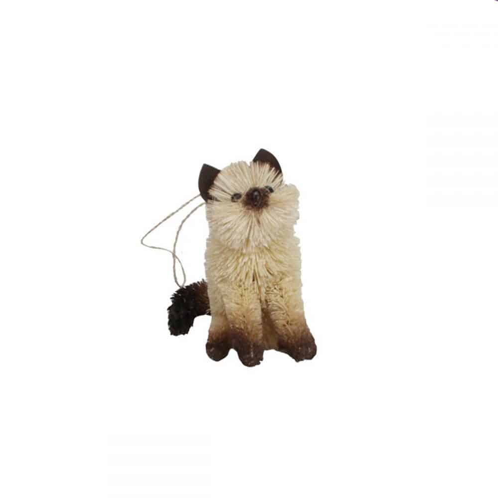 Bristle Ragdoll Cat Hanging Decoration, 10 cm - Gisela Graham
