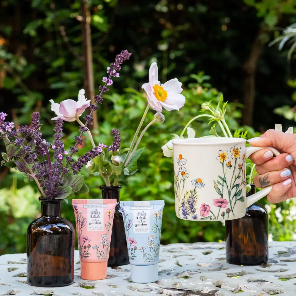 In The Garden Tea Break Hand Essentials Floral Mug and Hand Care Gift Set - Heathcote and Ivory - Image 2