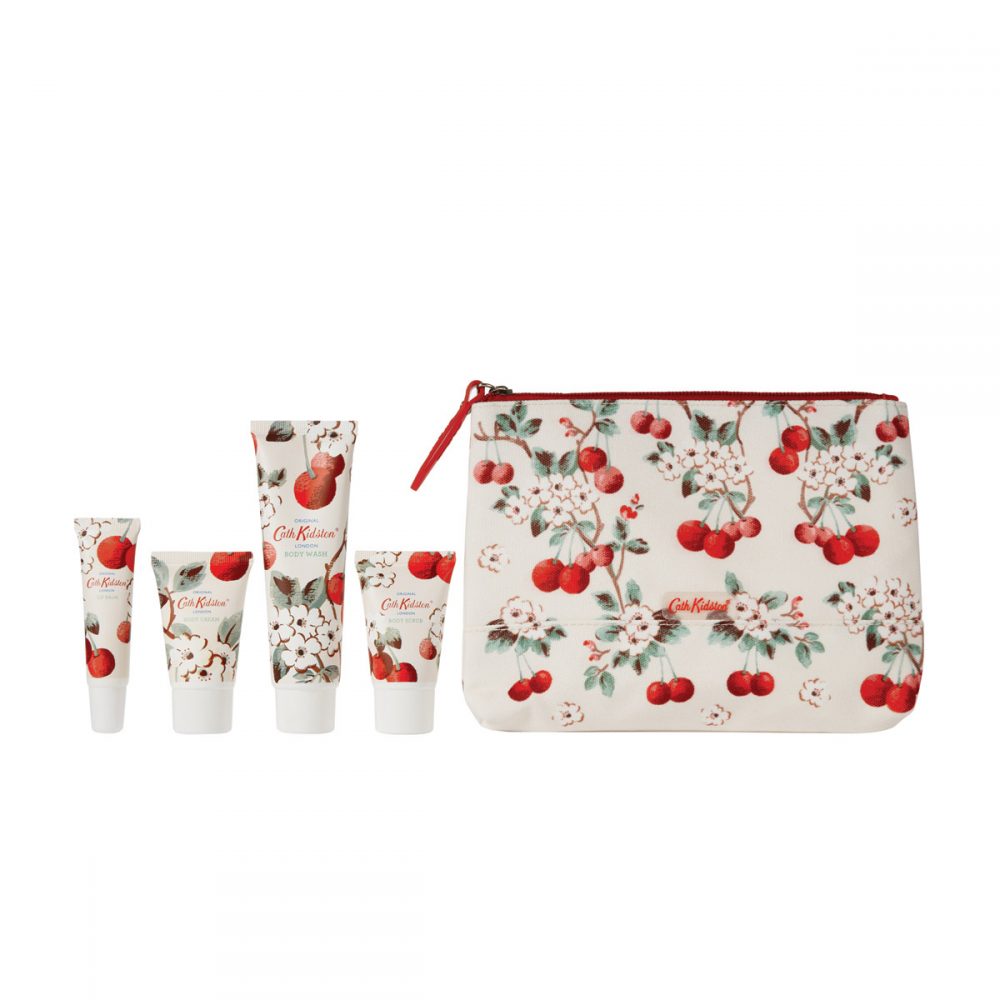 Cath Kidston - Cherry Sprig Mini Pamper Time Beauty Bag Gift Set