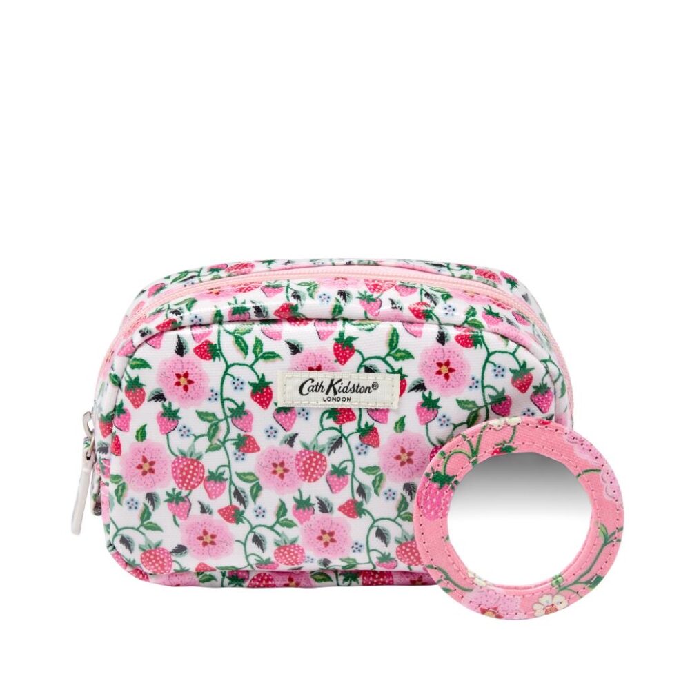 Cath Kidston - Strawberry Make Up Bag with Pocket Mirror