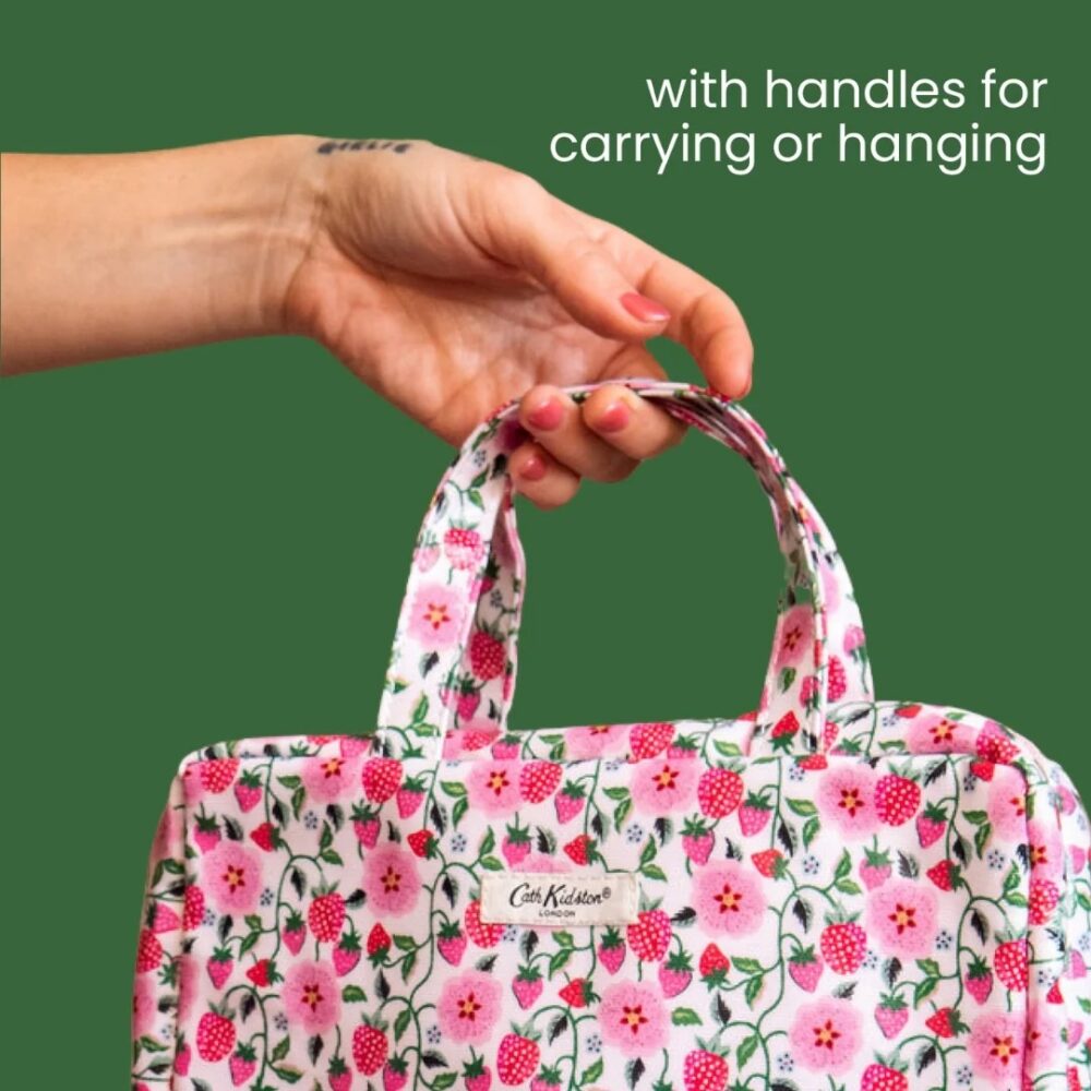 Cath Kidston - Strawberry Two Part Wash Bag with Handles - Image 3