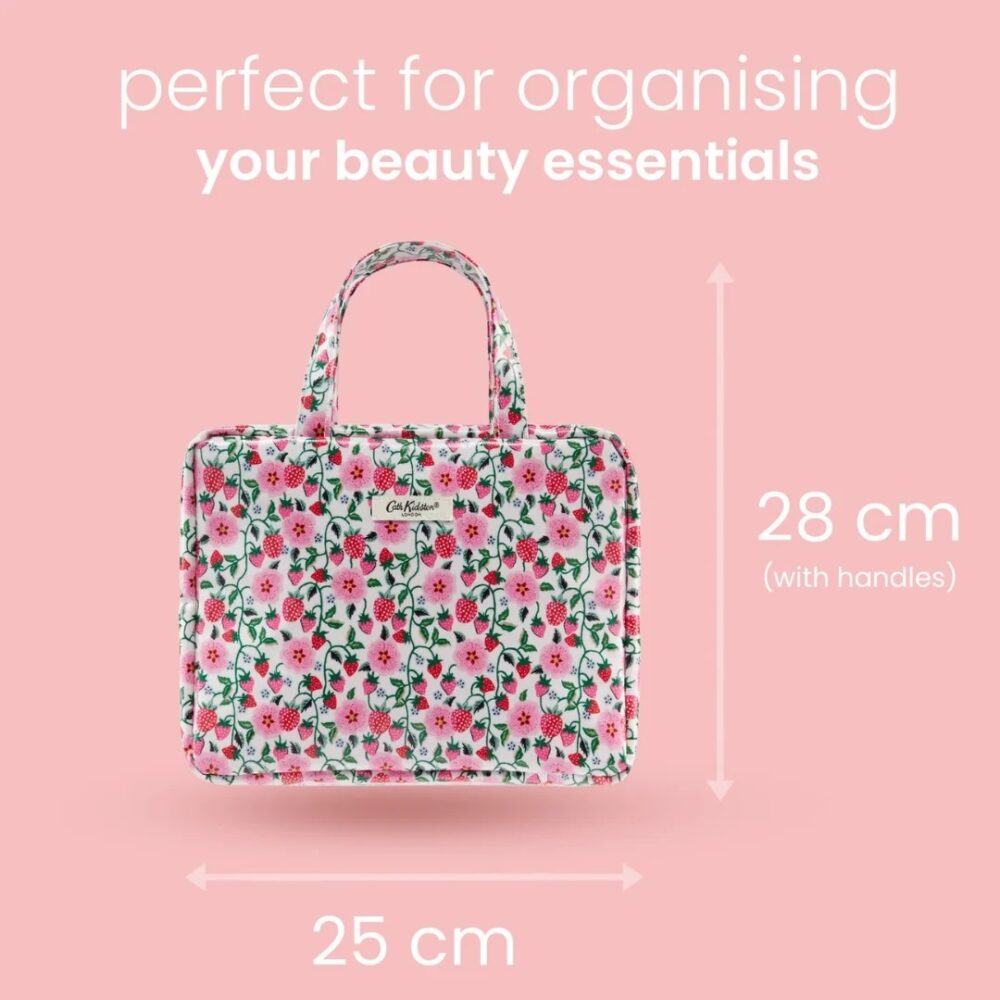 Cath Kidston - Strawberry Two Part Wash Bag with Handles - Image 5