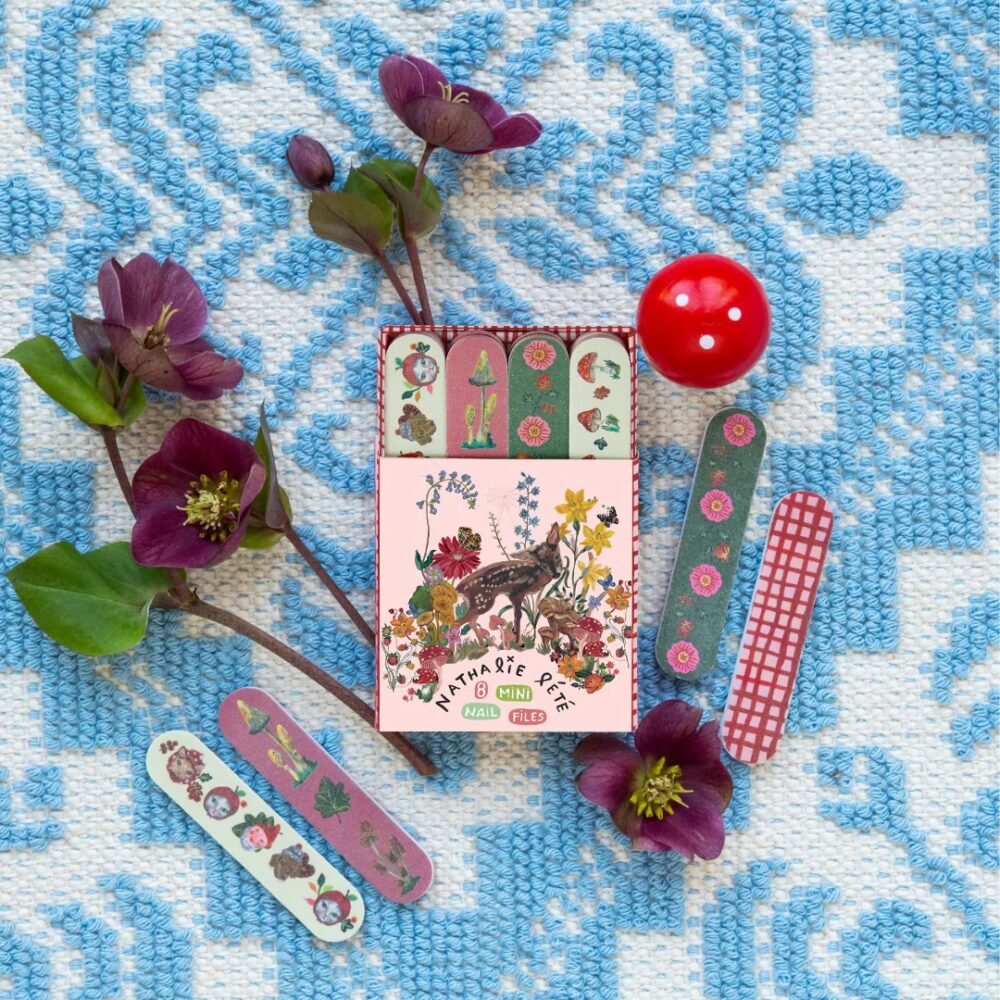 Nathalie Lete - Forest Folk 8 Mini Nail Files in 4 designs (with display tray) - Heathcote and Ivory - Image 2