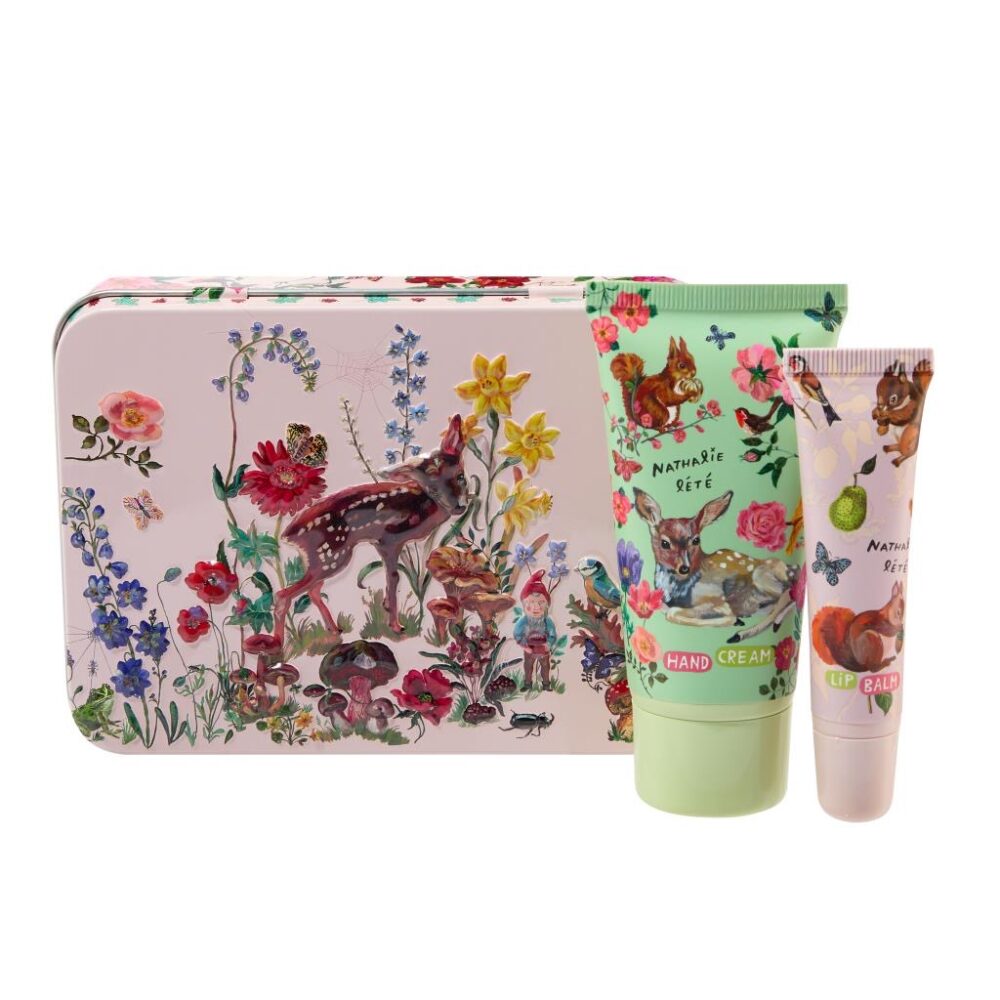 Nathalie Lete Forest Folk Hand and Lip Tin - Heathcote and Ivory
