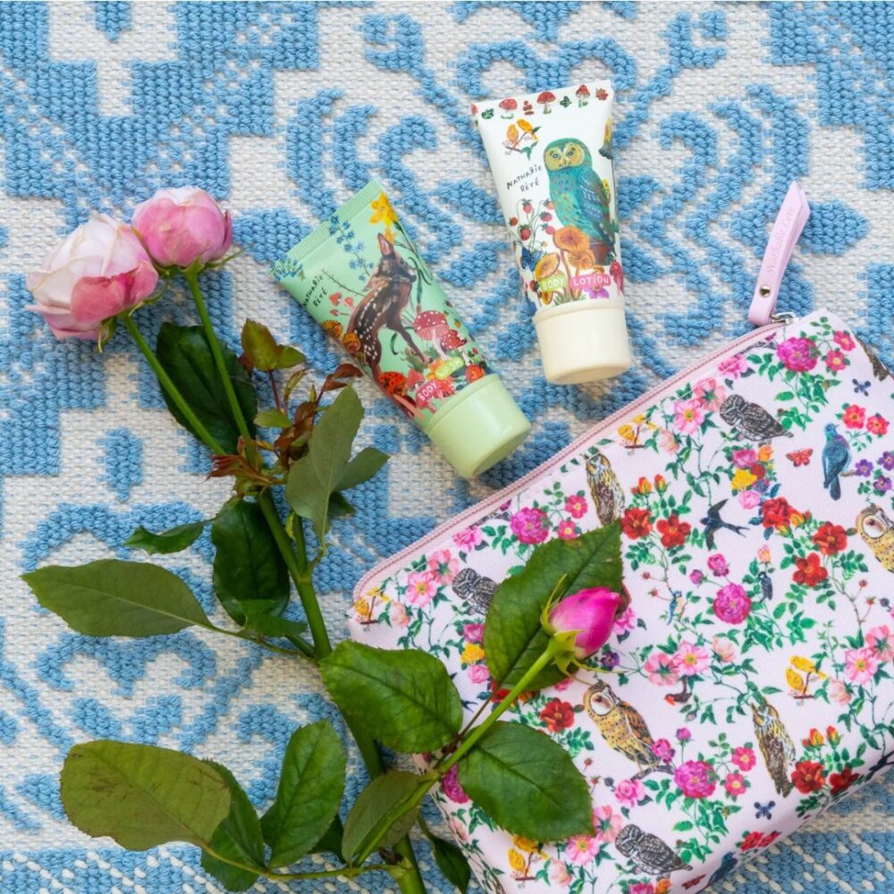 Nathalie Lete - Forest Folk Travel Wash Bag with Body Wash and Body Lotion - Heathcote and Ivory - Image 2