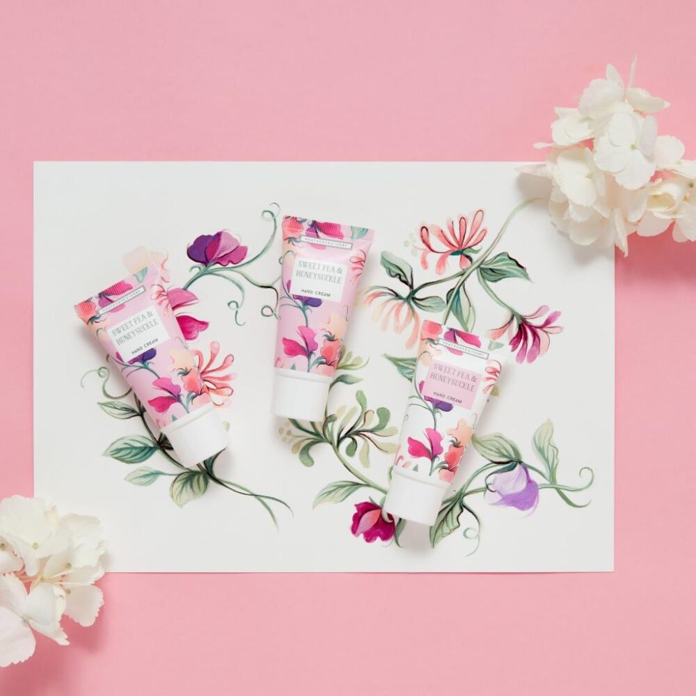 Sweet Pea and Honeysuckle Cream Trio Set - Heathcote and Ivory - Image 2
