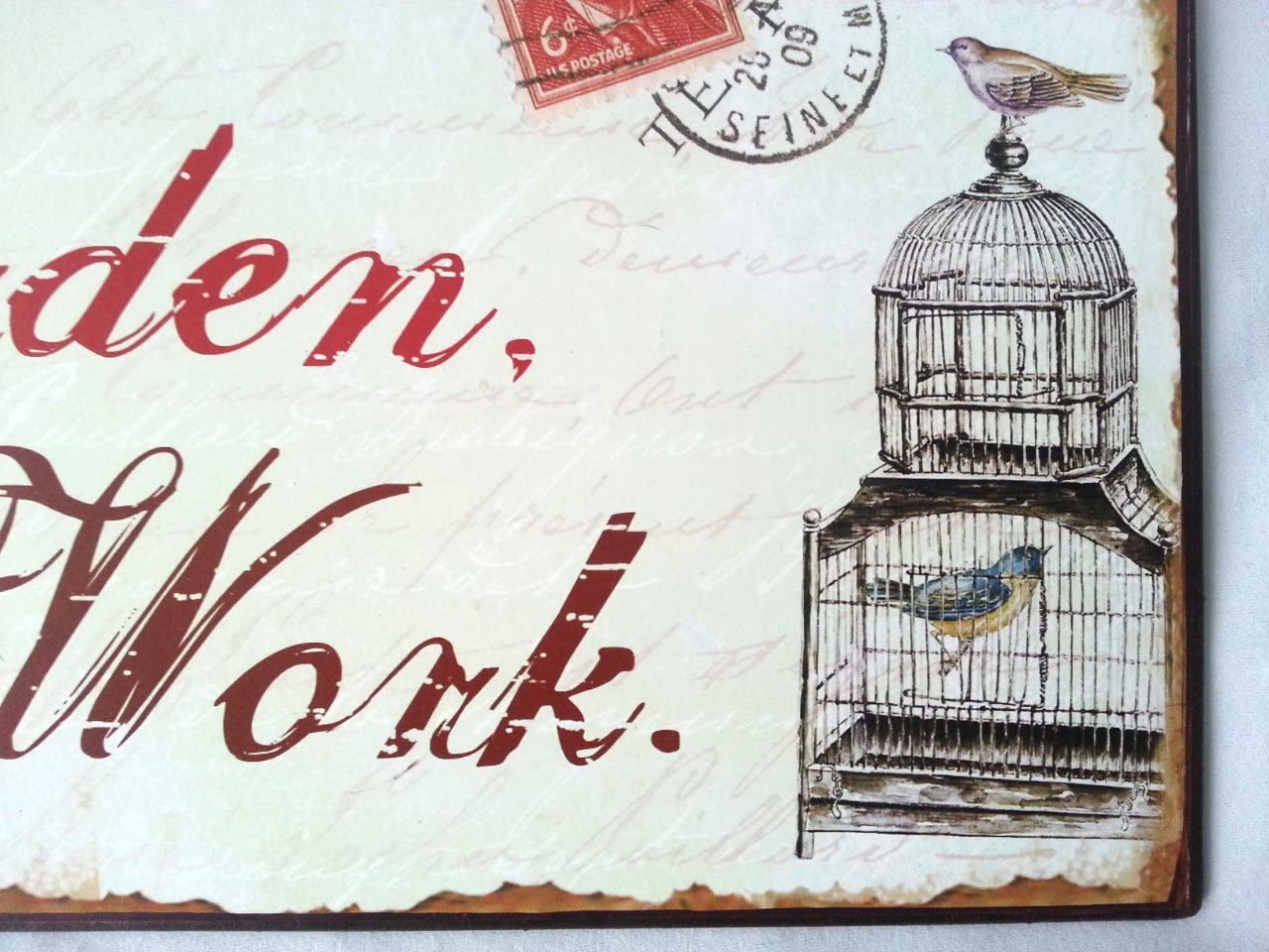'Born To Garden Forced To Work' Vintage Metal Sign - Heaven Sends - Image 6