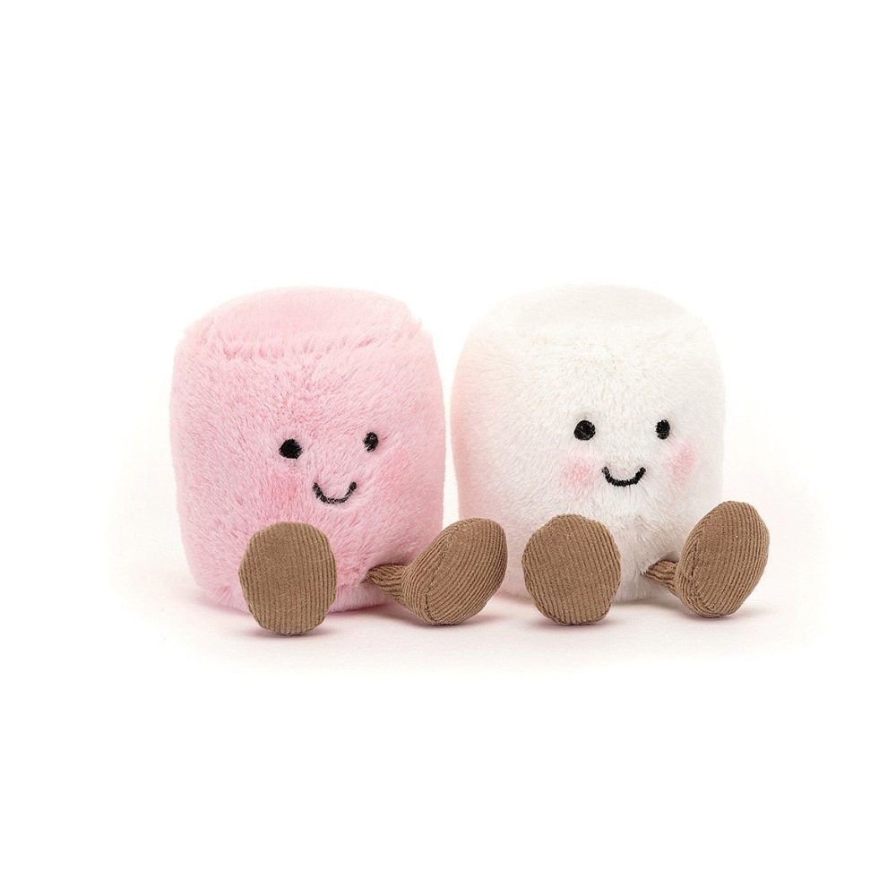 Jellycat Amuseables Pink And White Marshmallows, 9x15cm