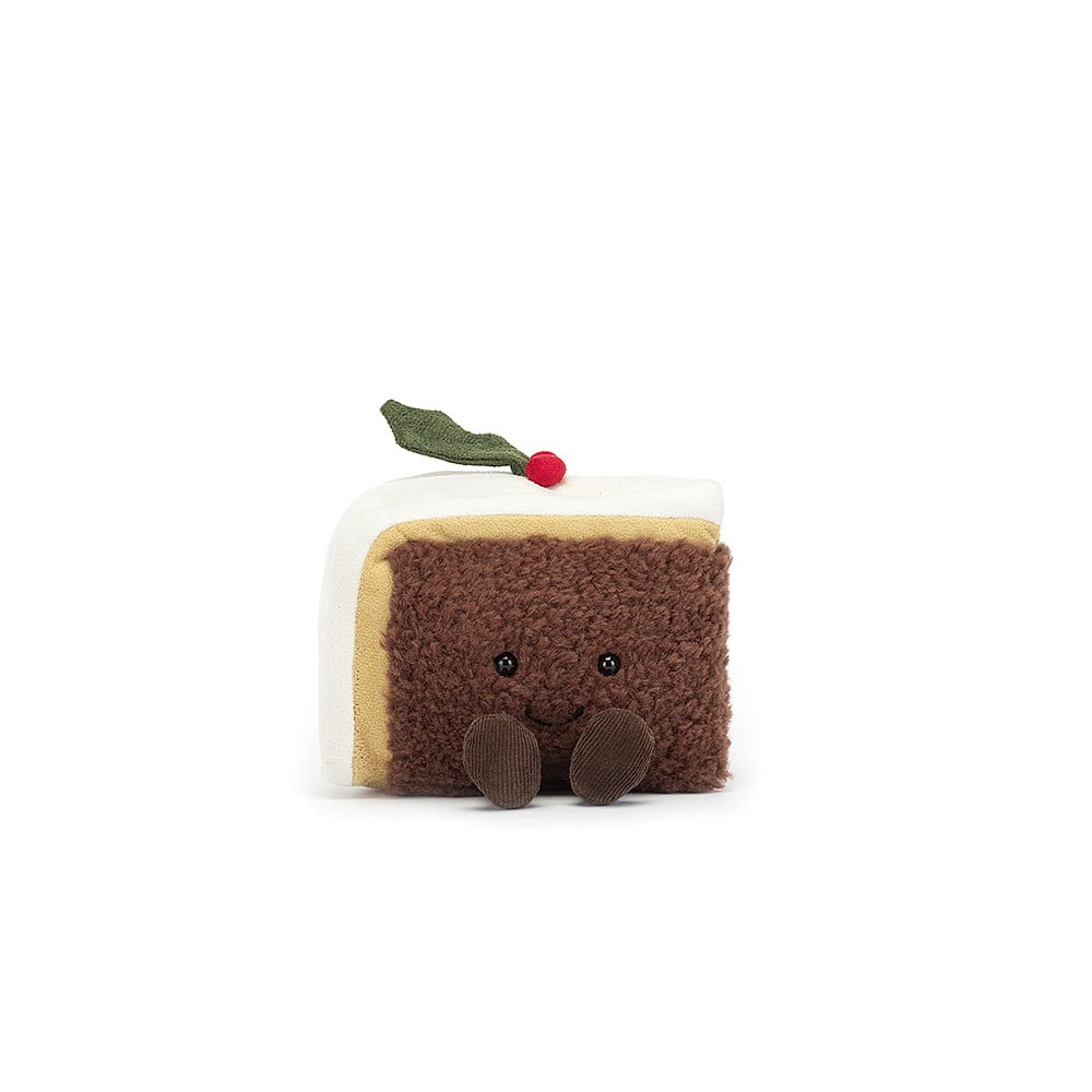 Jellycat Amuseables Slice Of Christmas Cake - 10x20cm - Image 2