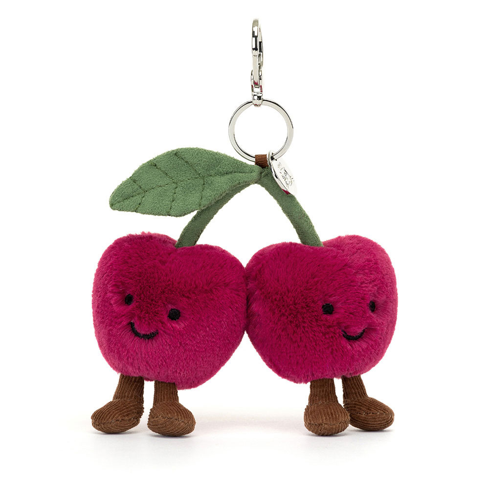 Jellycat Amuseables Cherries Bag Charm - Image 3