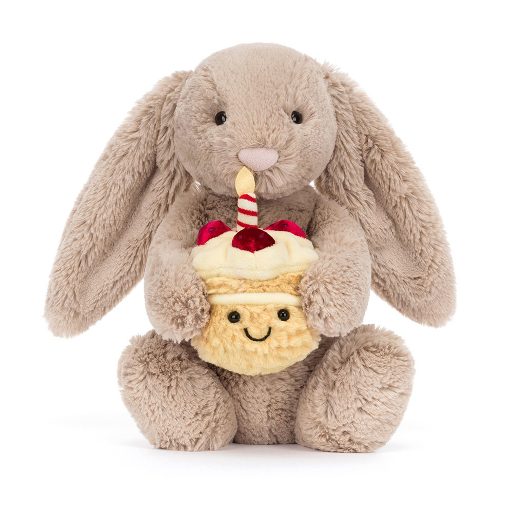 Jellycat Bashful Beige Birthday Bunny - Image 2