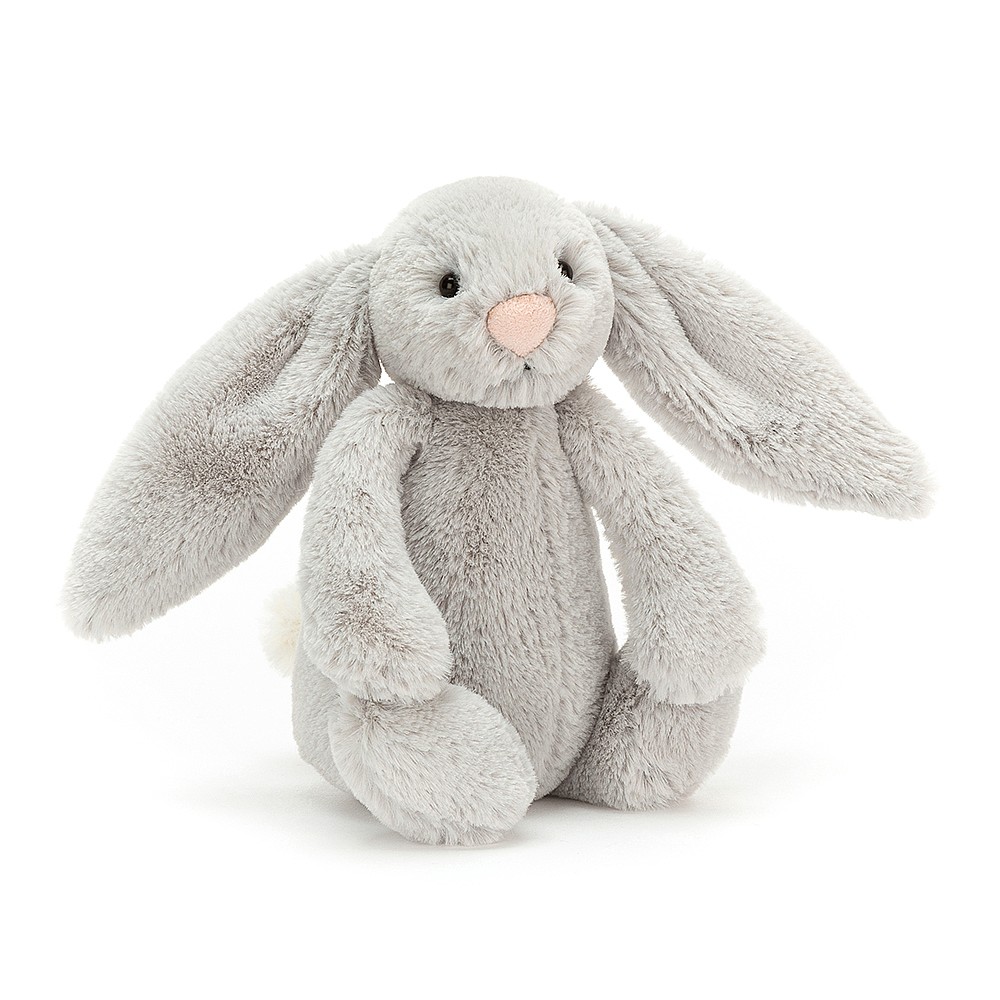 Jellycat Bashful Silver Bunny - Small, 18x9cm
