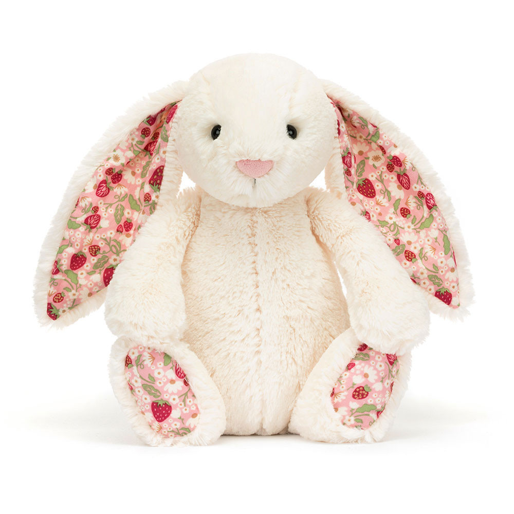 Jellycat Blossom Cream Bunny 'Berry' - Medium 31cm x 12cm x 9cm - Image 2