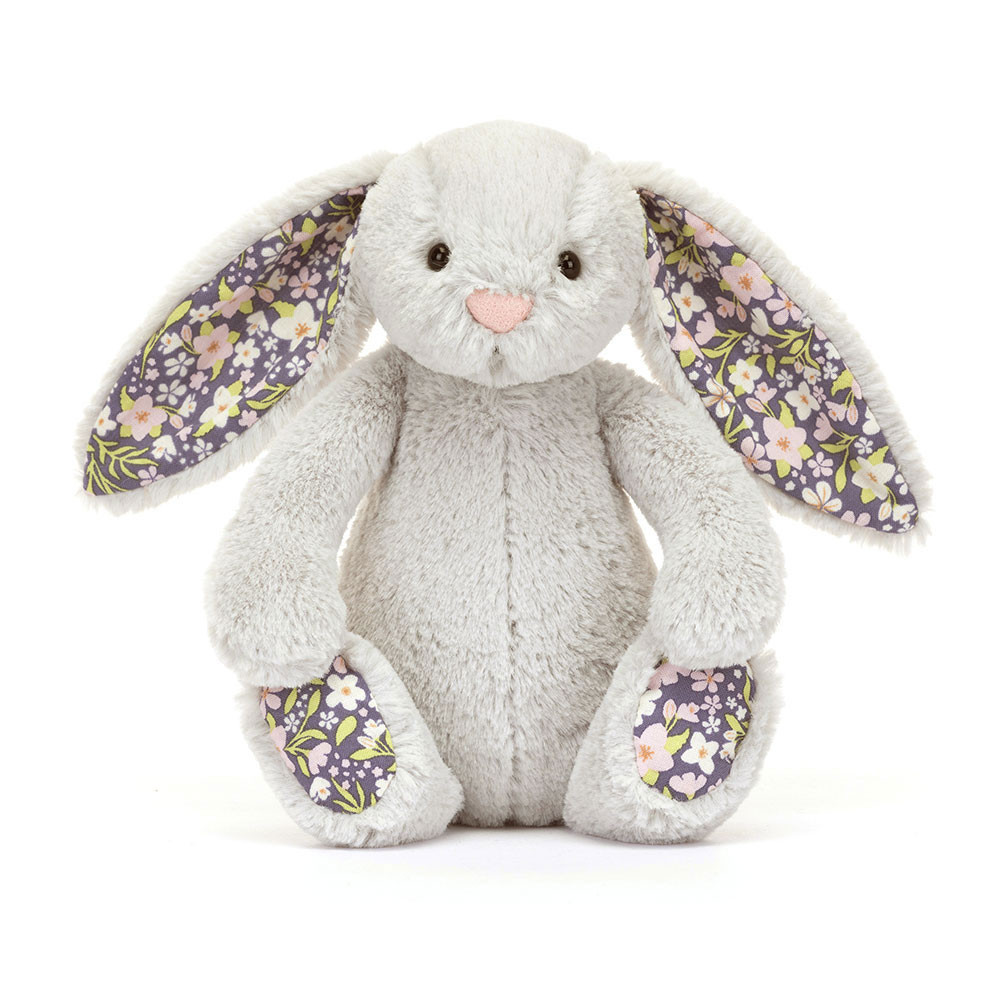 Jellycat Blossom Silver Bunny 'Bloom' - Small 18cm x 9cm x 8cm - Image 4