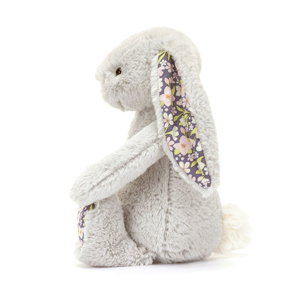 Jellycat Blossom Silver Bunny 'Bloom' - Medium 31cm x 12cm x 9cm - Image 2