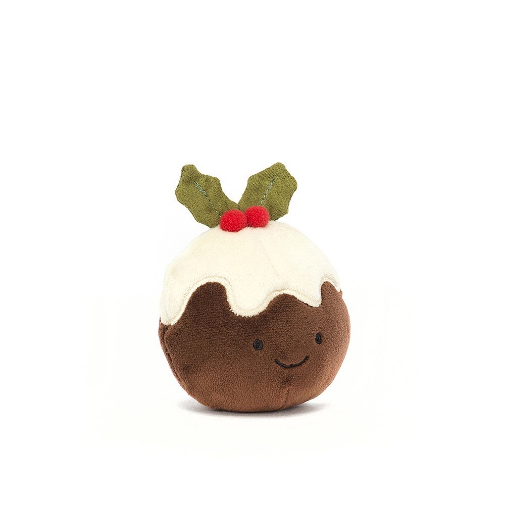 Jellycat Festive Folly Christmas Pudding - 10x8cm