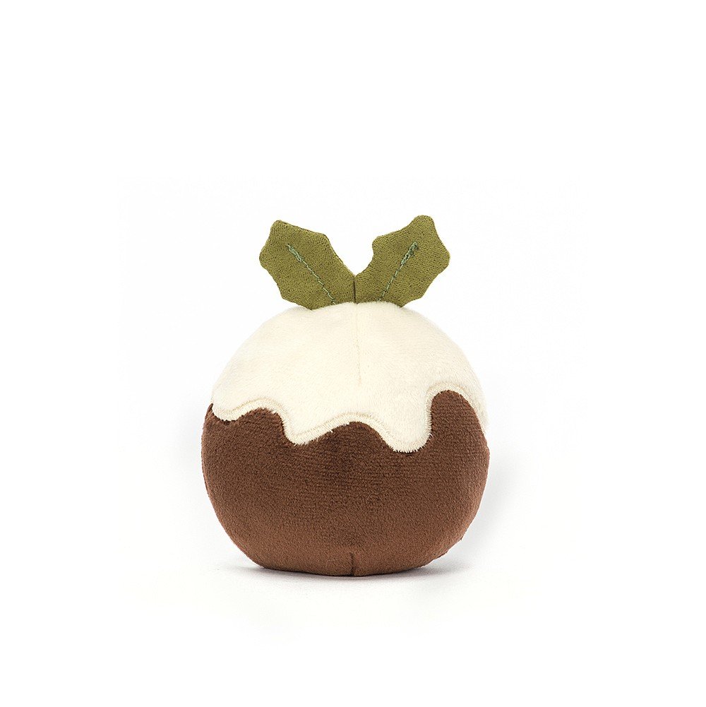 Jellycat Festive Folly Christmas Pudding - 10x8cm - Image 2