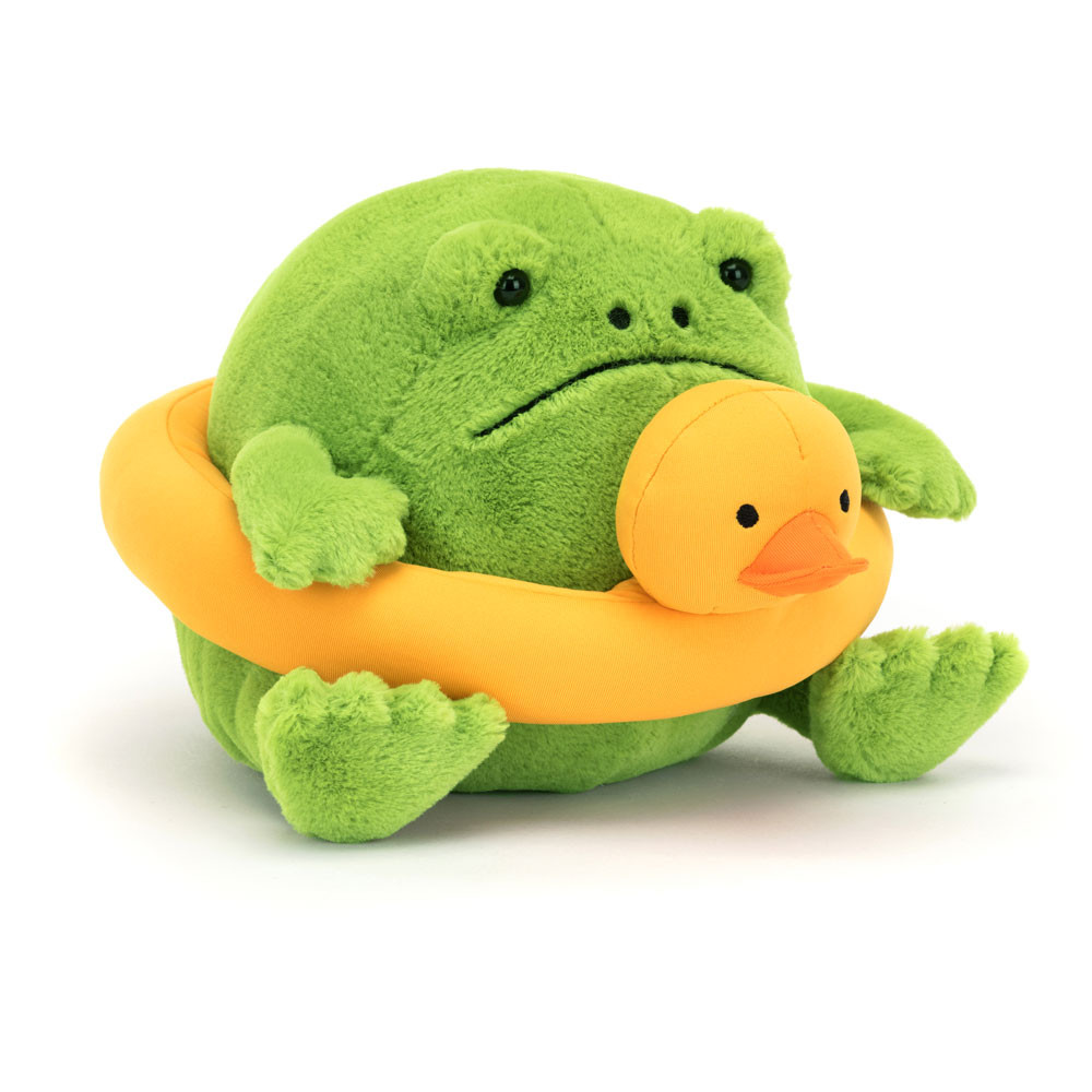 Jellycat Ricky Rain Frog Rubber Ducky Ring - 15cm x 17cm x 18cm