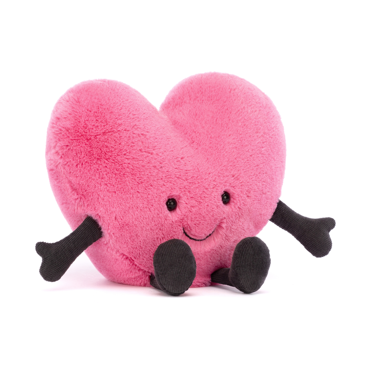 Jellycat Amuseables Pink Heart - Large, 17cm x 19cm x 7cm - Image 2