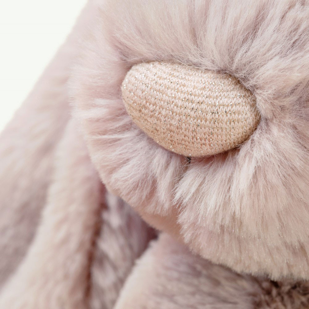 Jellycat Bashful Luxe Bunny Rosa - Medium, 31x12cm - Image 3