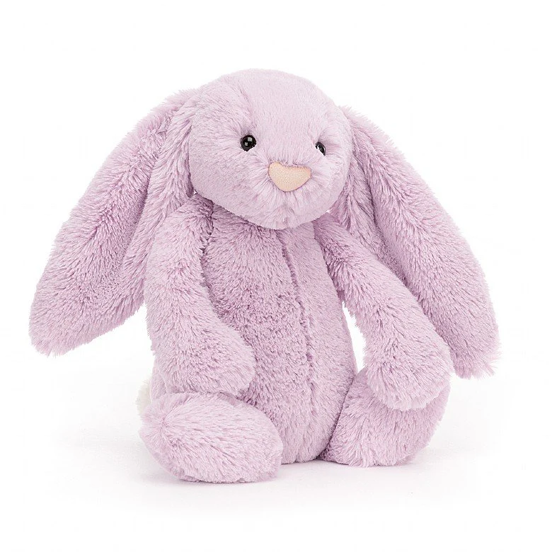 Jellycat Bashful Lilac Bunny - Medium, 31cmx12cmx9cm