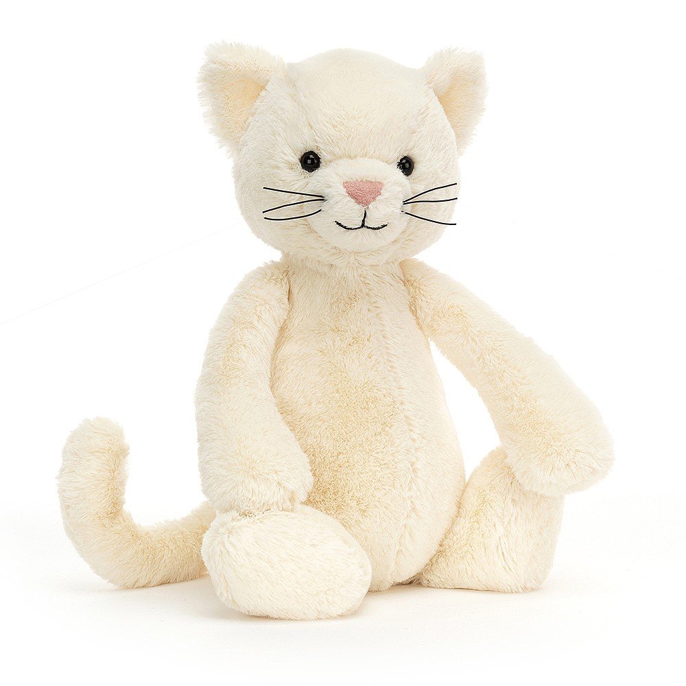 Jellycat Bashful Cream Kitten, Medium, 31x12cm