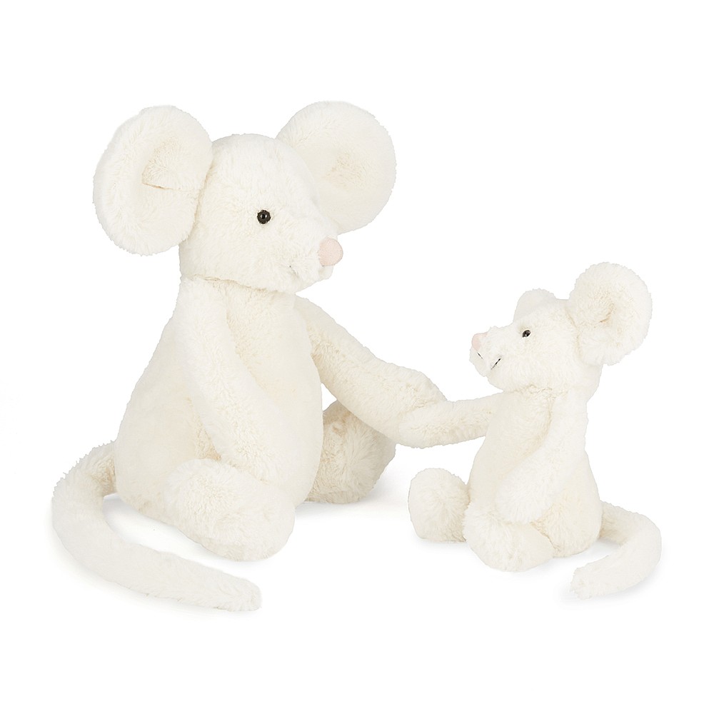 Jellycat Bashful Cream Mouse - Small, 18 cm - Image 4