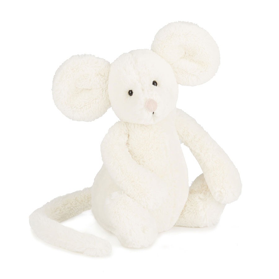 Jellycat Bashful Cream Mouse - Small, 18 cm