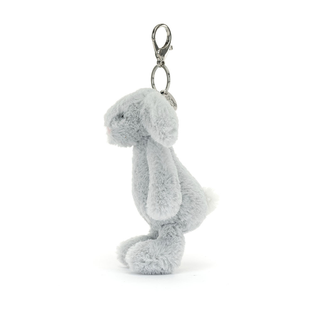 Jellycat Bashful Silver Bunny Bag Charm - Image 4
