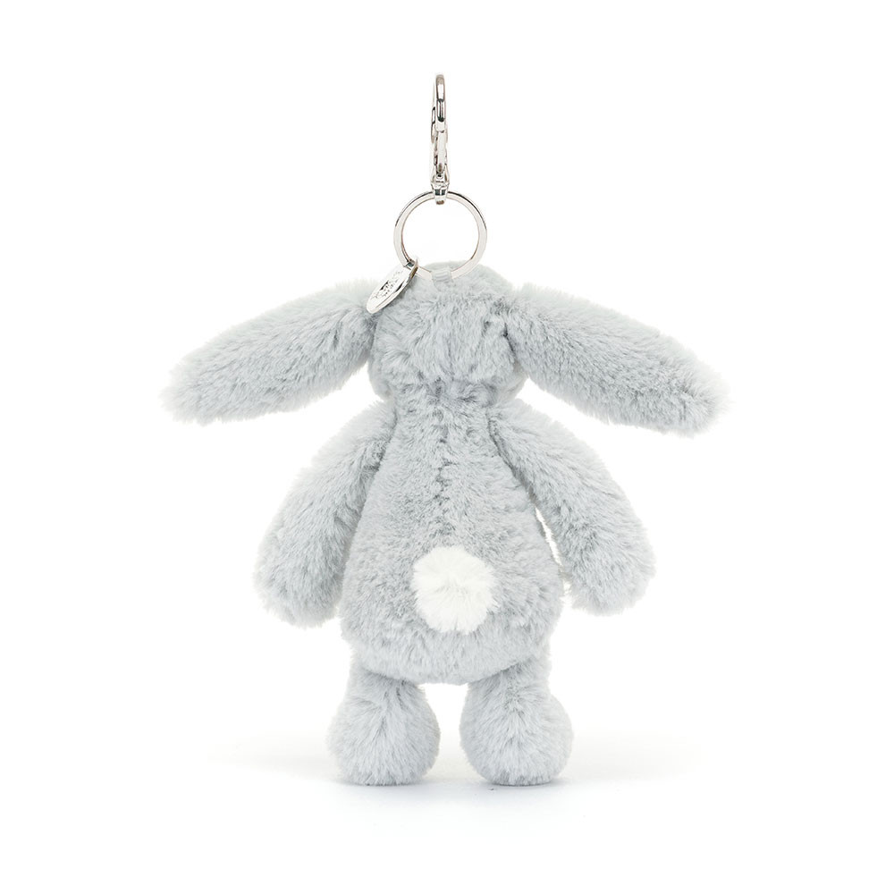 Jellycat Bashful Silver Bunny Bag Charm - Image 3